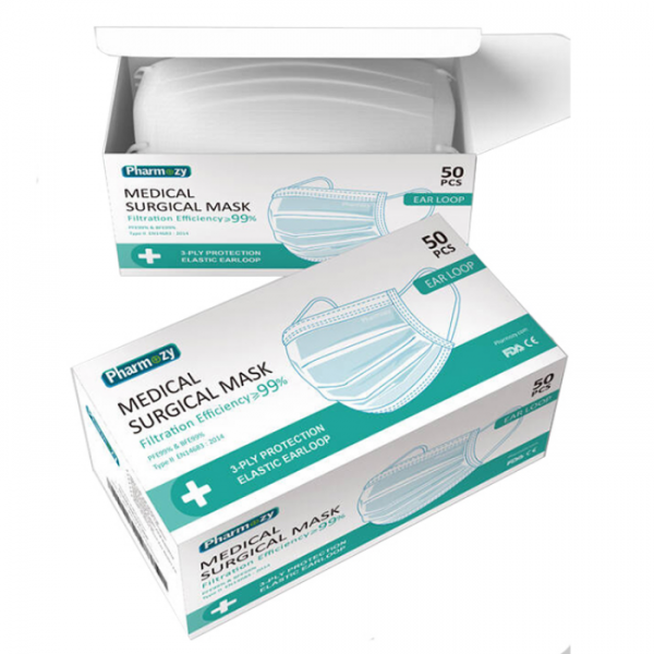 【1 Box】PHARMOZY Disposable Medical Surgical Mask 25pcs/box